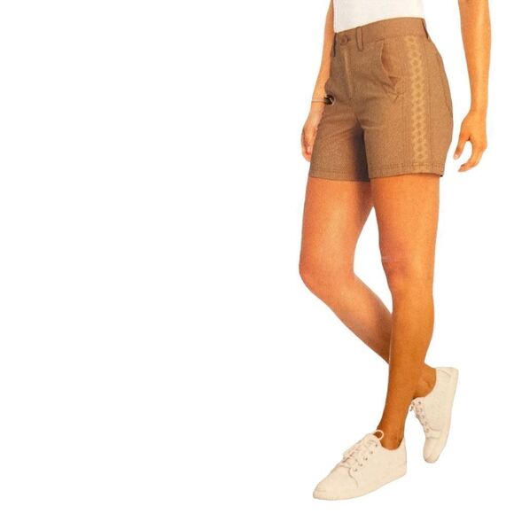 Eddie Bauer Beige Juniper Ripstop Shorts With Side Embroidery, Size 10, NWT - Picture 1 of 9